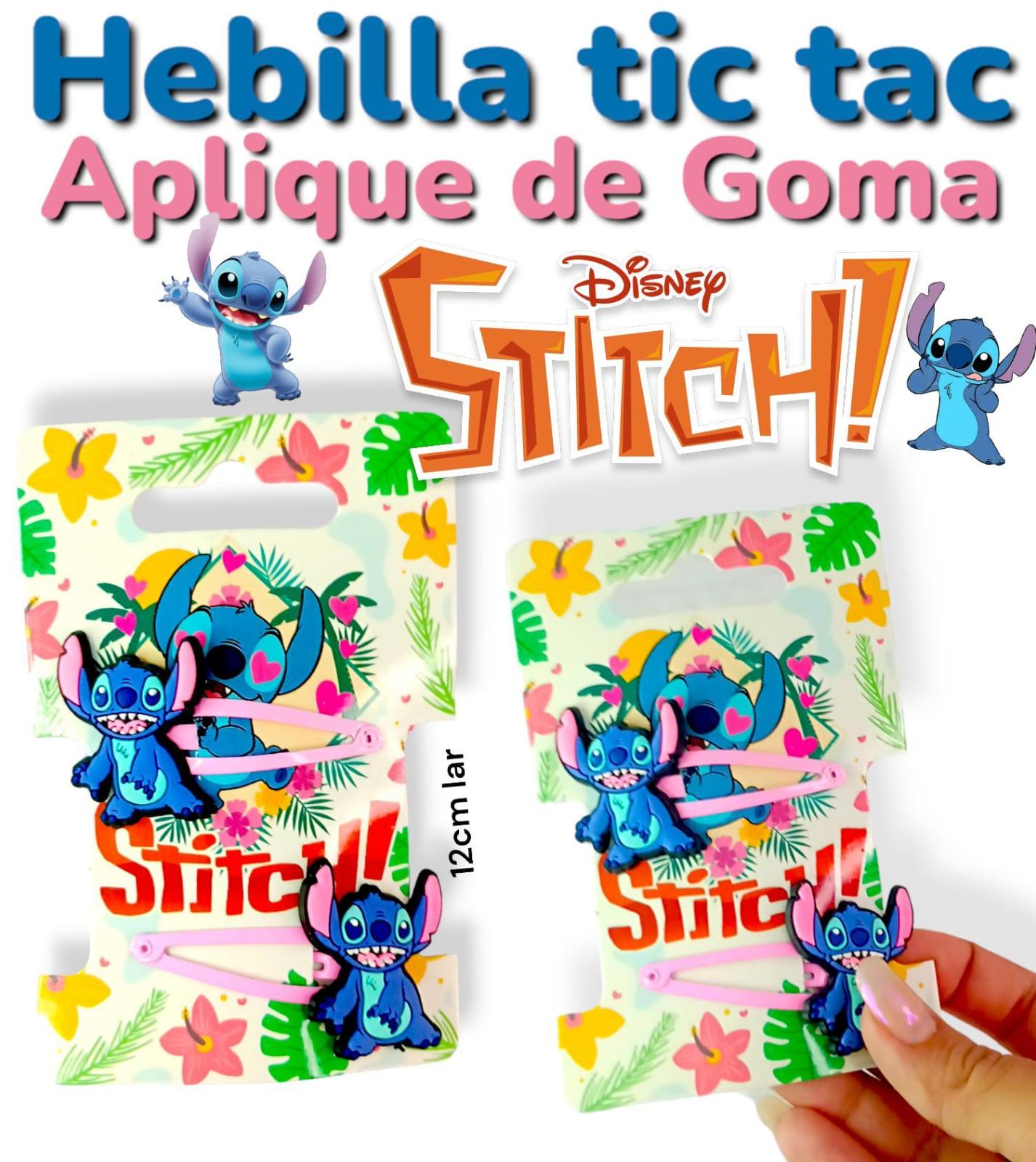 Hebilla Tic Tac Con Aplique de Goma STITCH X2